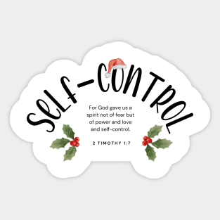 Self Control - Fruits of the Spirit 2023 Christmas | Group | Set Design Sticker